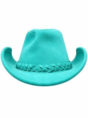 Turquoise Western Cowboy Hat Size M Made in Canada Braided Band